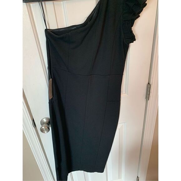 Nordstrom black dress off the shoulder with ruffle size small - Picture 3 of 6